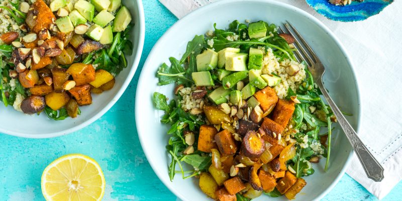 Roasted Winter Vegetable Quinoa Bowls